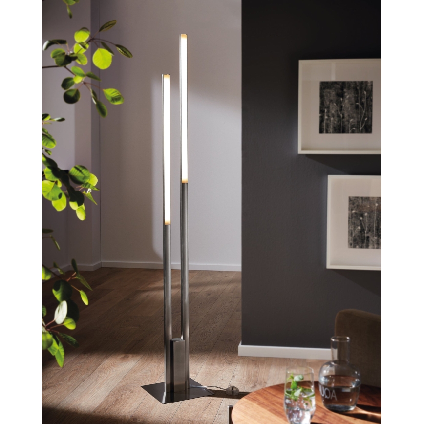 Eglo 55972 - ściemnialna lampa stojąca LED RGBW FRAIOLI-C LED/34W/230V 2700-6500K matowy chrom + pilot zdalnego sterowania