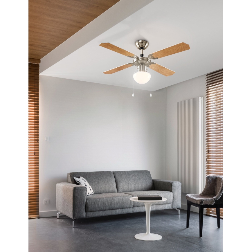 Eglo 56035 - LED wentylator sufitowy 1xE27/4,9W/230V 3000K śr. 106,6 cm