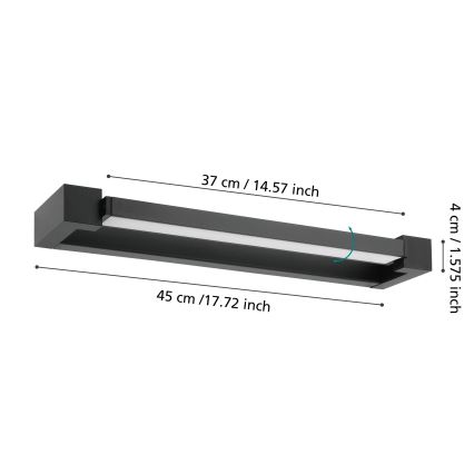 Eglo 56464 - LED Łazienkowe oświetlenie lustra GEMILIANA LED/8,9W/230V 4000K 45 cm IP44