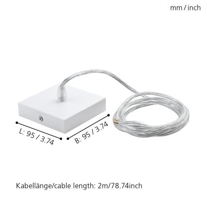 Eglo - Kabel zasilający 2 m