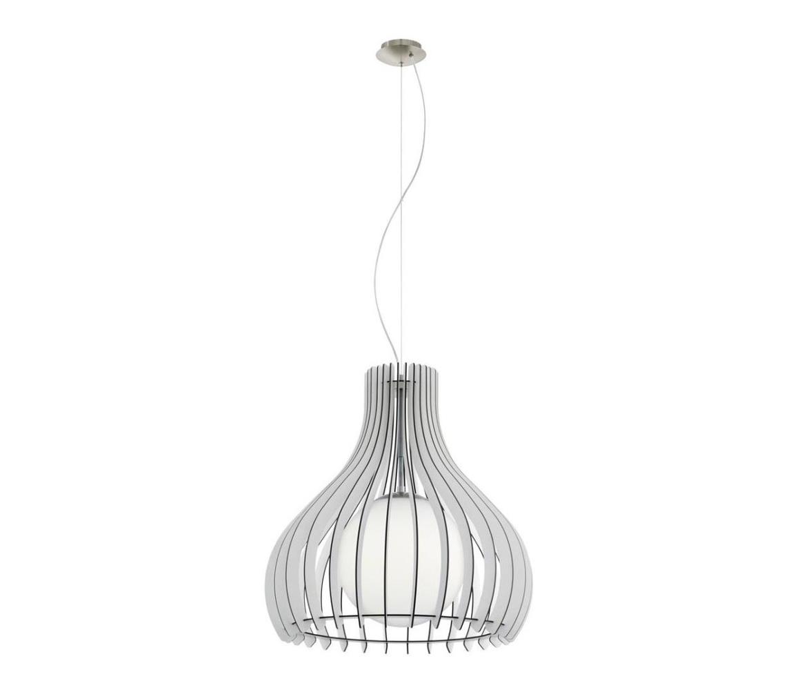 Eglo 61715 - Żyrandol na lince TINDORI 1xE27/60W/230V śr. 50 cm biały