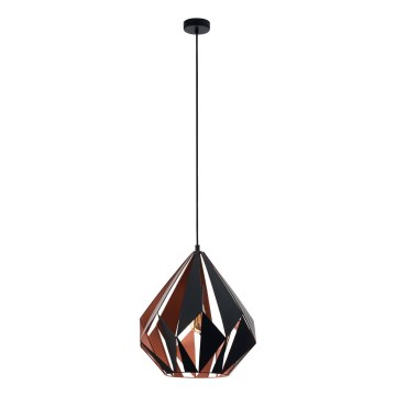 Eglo 62834 - Żyrandol na lince CARLTON PRO 1xE27/60W/230V śr. 44 cm czarny