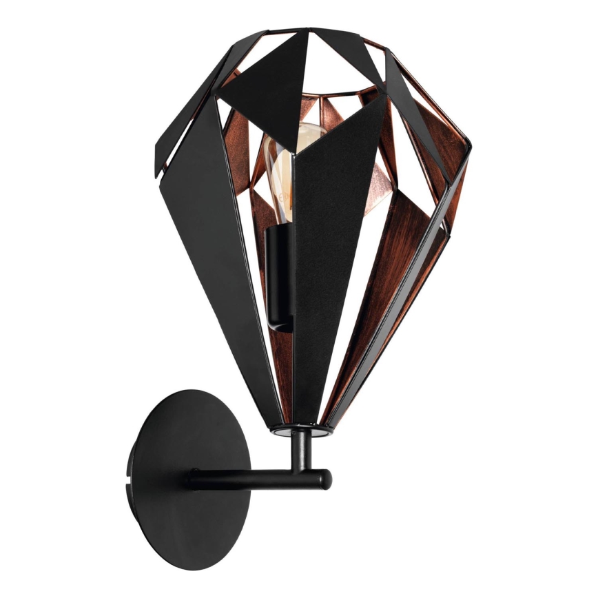 Eglo 62835 - Kinkiet CARLTON PRO 1xE27/60W/230V czarny