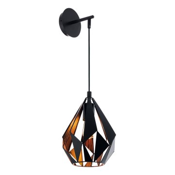 Eglo 62836 - Kinkiet CARLTON PRO 1xE27/60W/230V czarny
