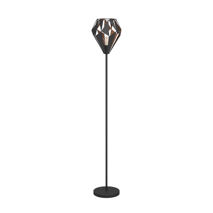 Eglo 62838 - Lampa podłogowa CARLTON PRO 1xE27/60W/230V czarna