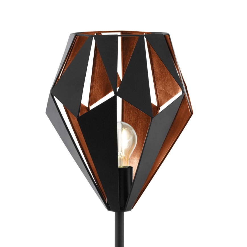 Eglo 62838 - Lampa podłogowa CARLTON PRO 1xE27/60W/230V czarna