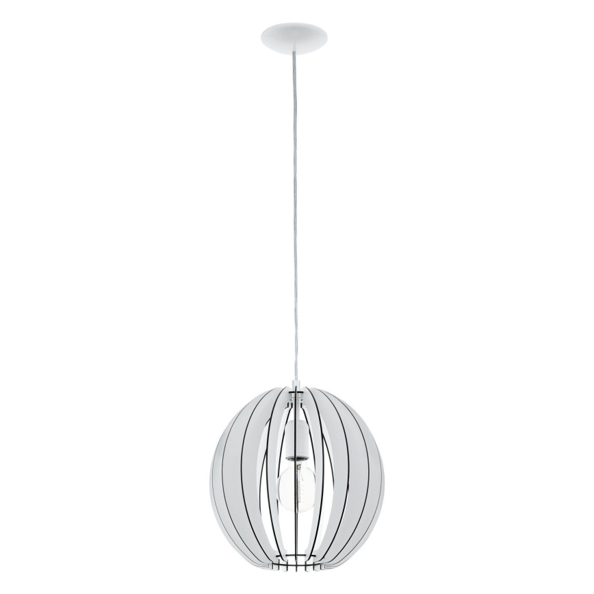 Eglo 63247 - Żyrandol na lince COSSANO PRO 1xE27/60W/230V śr. 30 cm biały