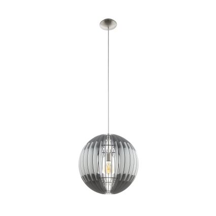 Eglo 63256 - Lampa wisząca na przewodzie OLMERO PRO 1xE27/60W/230V śr. 40 cm szary/biały