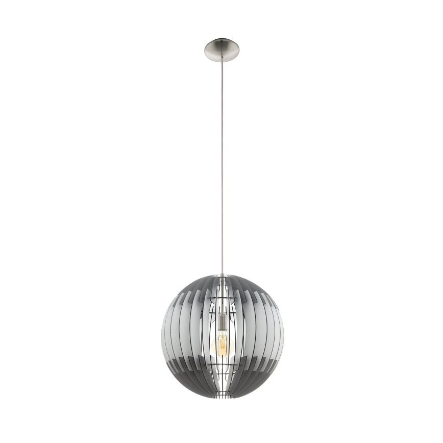 Eglo 63256 - Lampa wisząca na przewodzie OLMERO PRO 1xE27/60W/230V śr. 40 cm szary/biały
