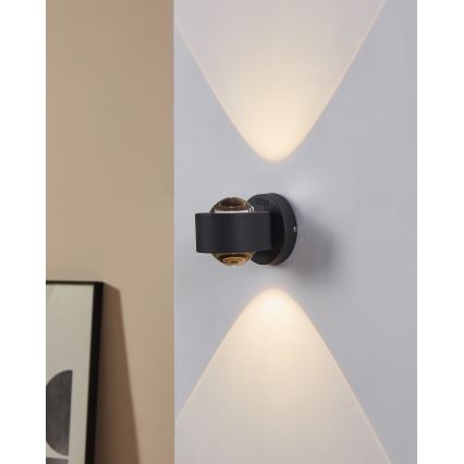 Eglo 64496 - Kinkiet LED ONO PRO 2xLED/2,5W/230V antracyt