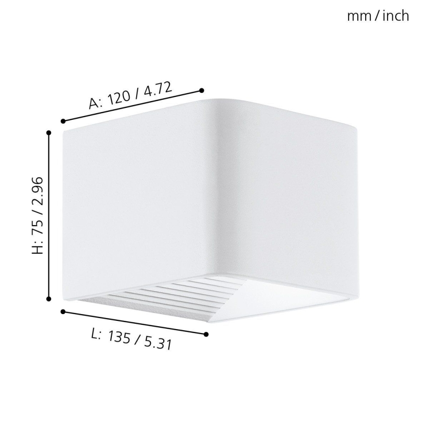 Eglo 65043 - LED Kinkiet zewnętrzny DONINNI PRO LED/5W/230V IP44 biały