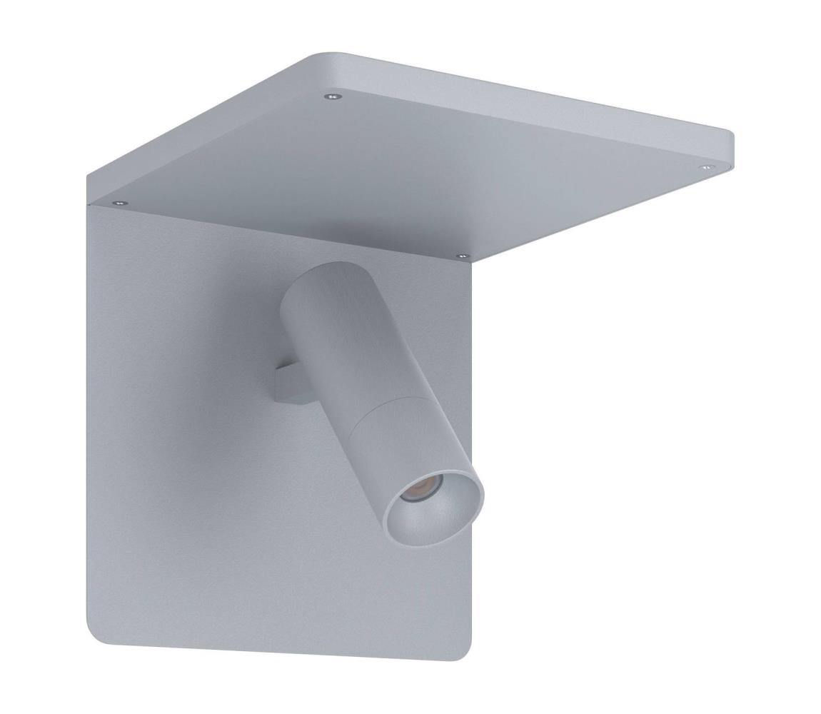Eglo 67564 - LED Kinkiet z półką CIGLIE LED/8,1W/230V szary