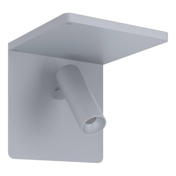 Eglo 67564 - LED Kinkiet z półką CIGLIE LED/8,1W/230V szary