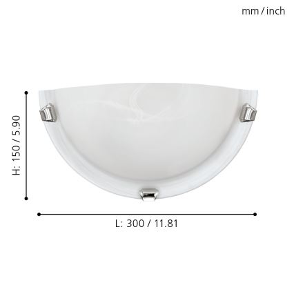 Eglo - Kinkiet 1xE27/60W/230V szkło alabastrowe