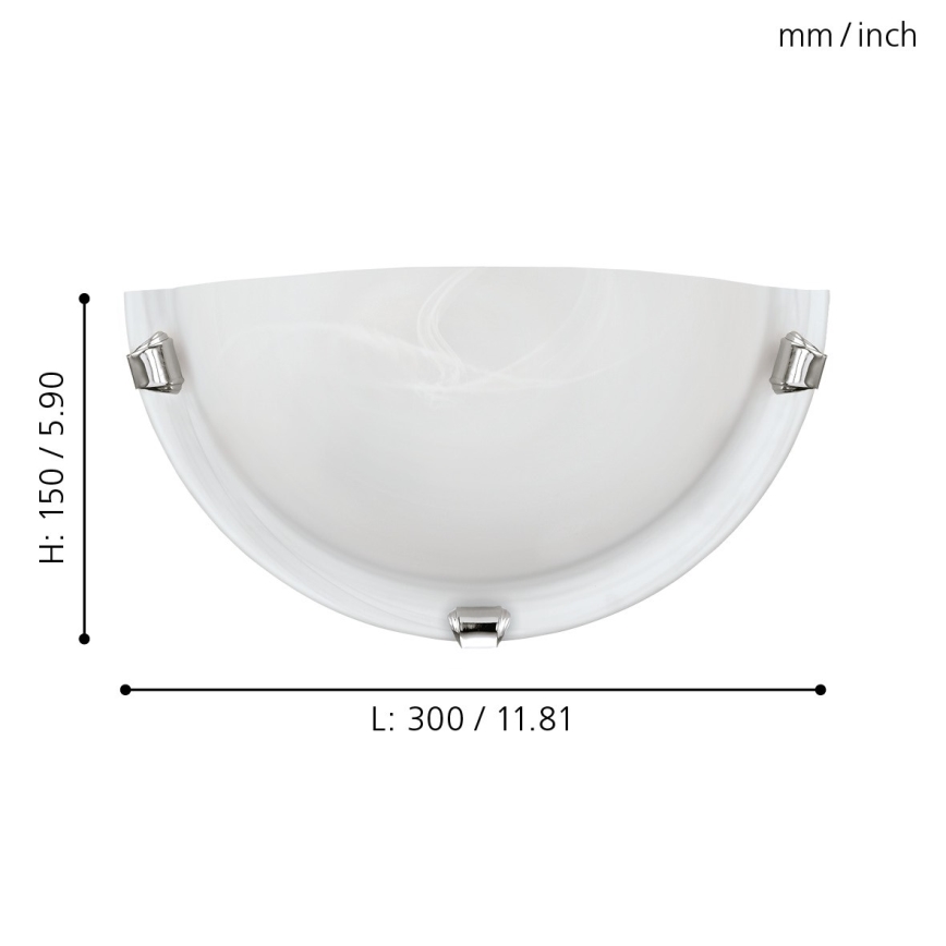 Eglo - Kinkiet 1xE27/60W/230V szkło alabastrowe