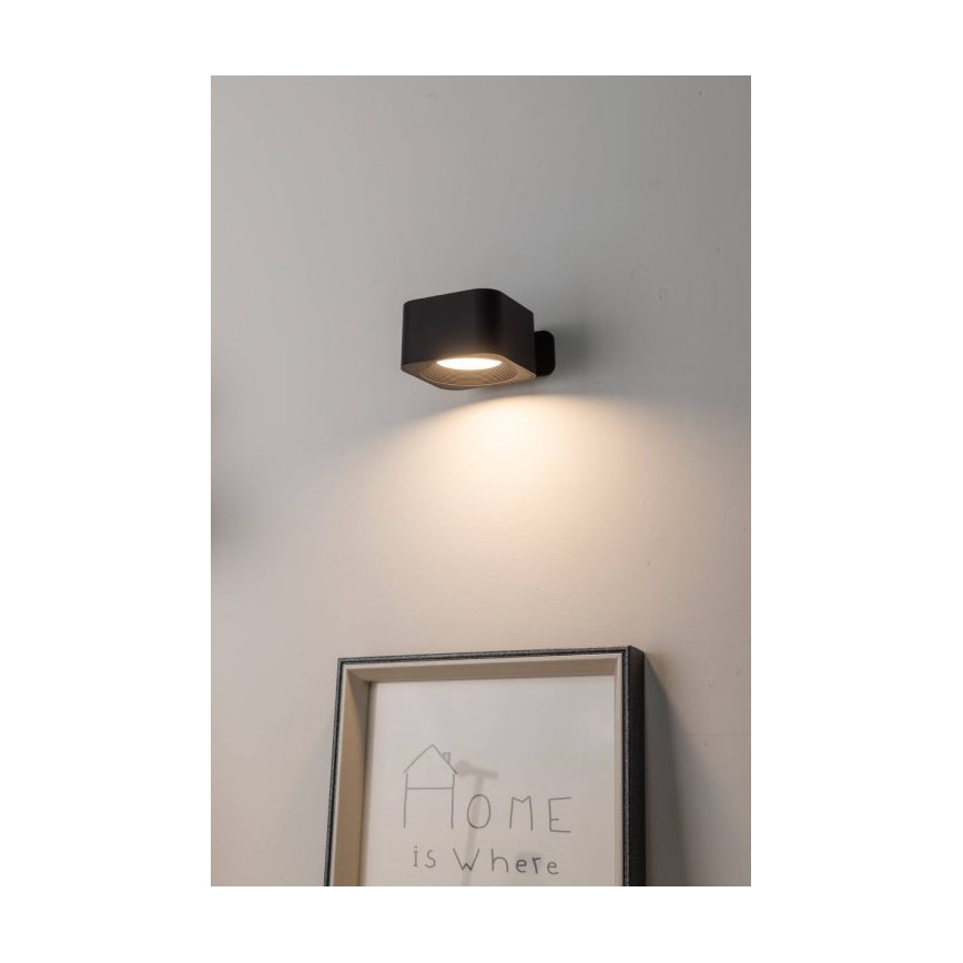 Eglo - LED ściemnialna ładowalna dotykowa lampa ścienna LED/5W/5V 2700/4000/6500K 2000 mAh czarna