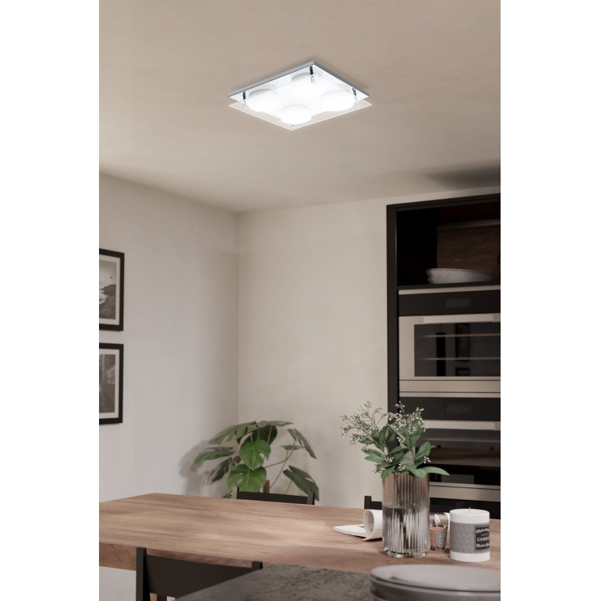 Eglo 75329 - Lampa sufitowa LED ABIOLA 4xLED/6W/230V chrom błyszczący