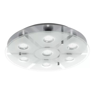 Eglo 75343 - LED ściemnialna lampa sufitowa CABO-SD 7xGU10/5W/230V śr. 46 cm matowy chrom