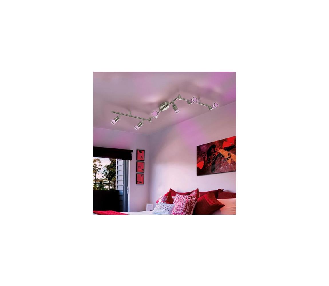 Eglo 75387 - LED RGB Ściemniane oświetlenie punktowe BUZZ-C 6×GU10/4W/230V + pilot