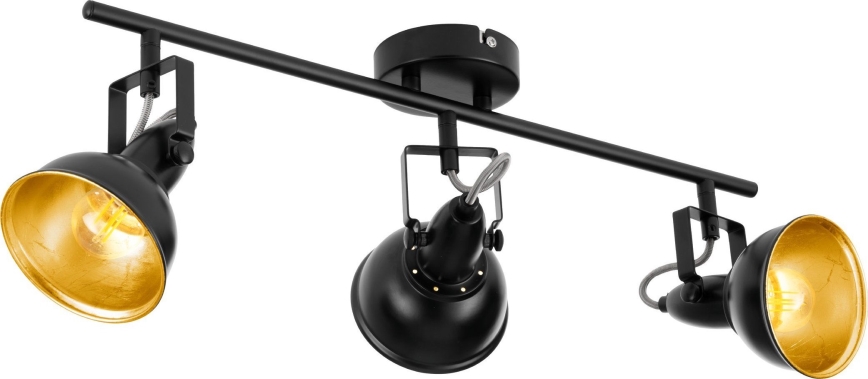 Eglo 75513 - Oprawa punktowa THORNTON 3xE14/28W/230V czarna/złota