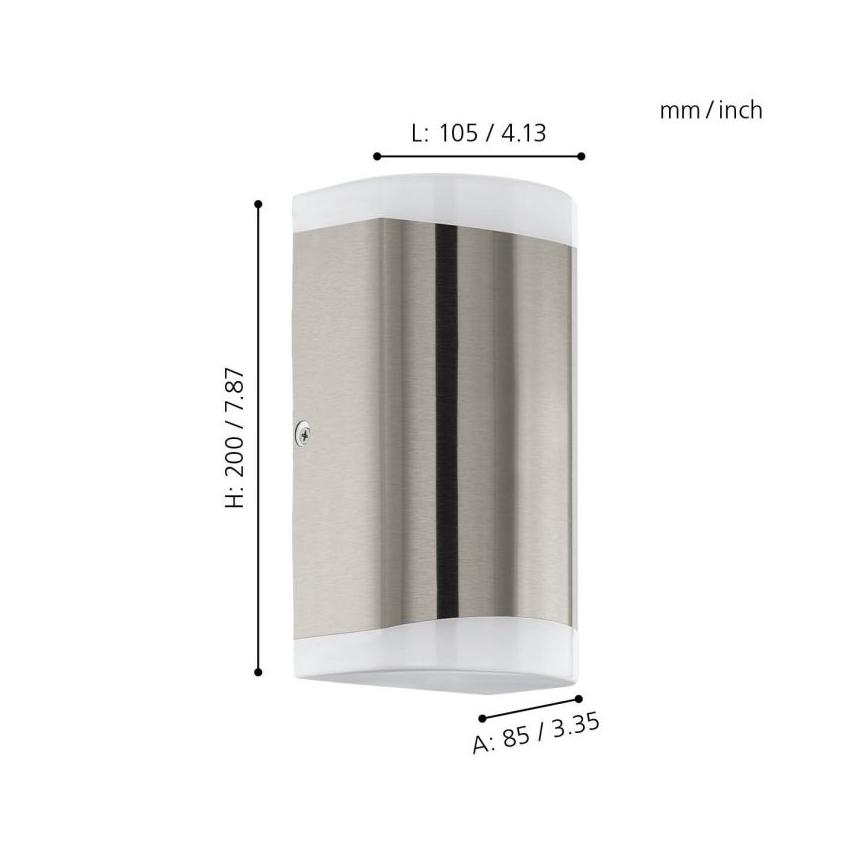 Eglo - LED Zewnętrzna lampa ścienna 2xGU10/4,6W/230V IP44