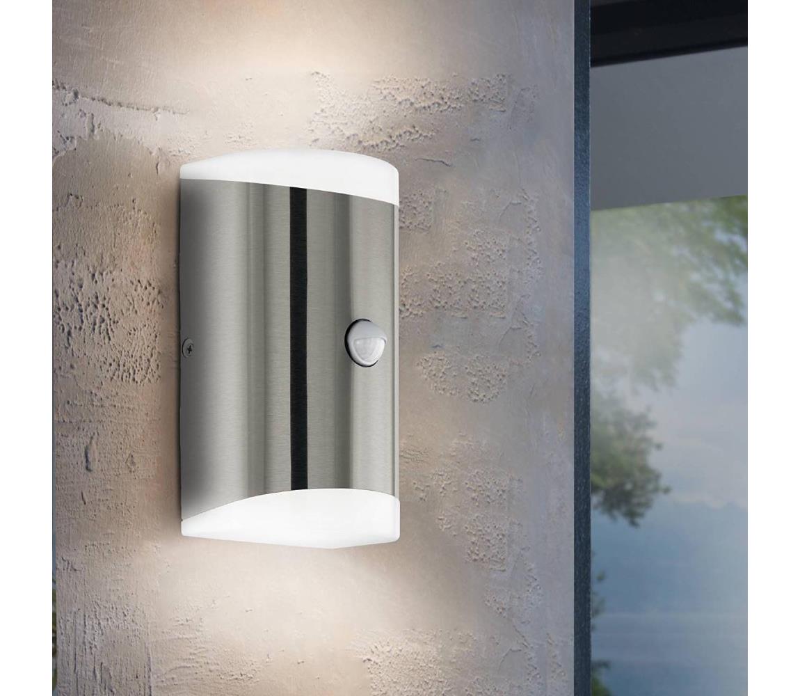 Eglo 75544-LED Zewnętrzny kinkiet z czujnikiem CARPINERA 2xGU10/4,6W/230V