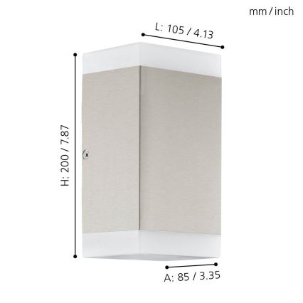 Eglo - LED Kinkiet zewnętrzny 2xGU10/4,6W/230V IP44