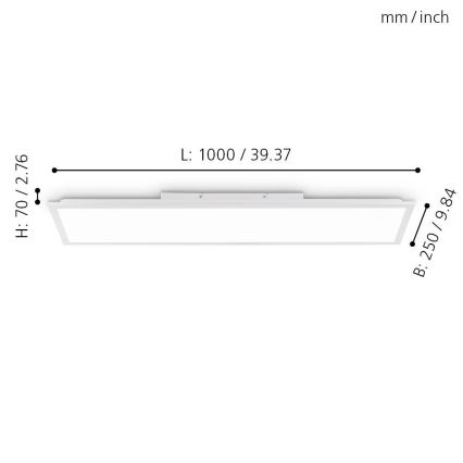 Eglo - LED Ściemnialny panel LED/25W/230V 2700-5000K + pilot