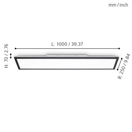 Eglo - LED Ściemnialny panel LED/25W/230V 2700-5000K + pilot