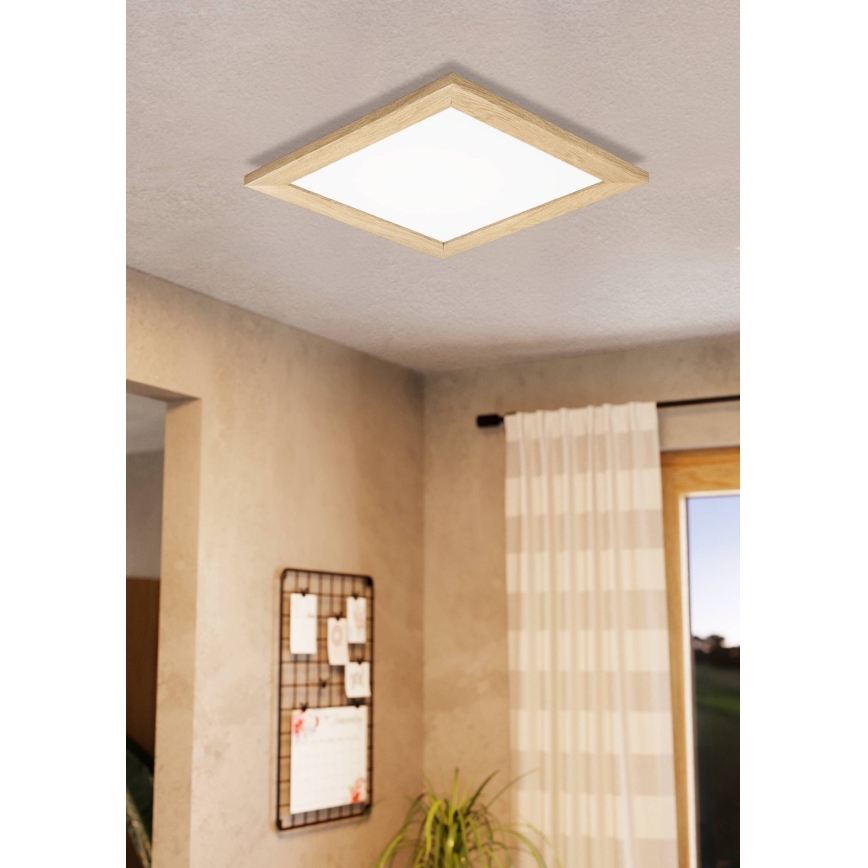Eglo 75643 - LED Plafon CALEMAR LED/19W/230V 4000K 43,7x 43,7 cm brązowy