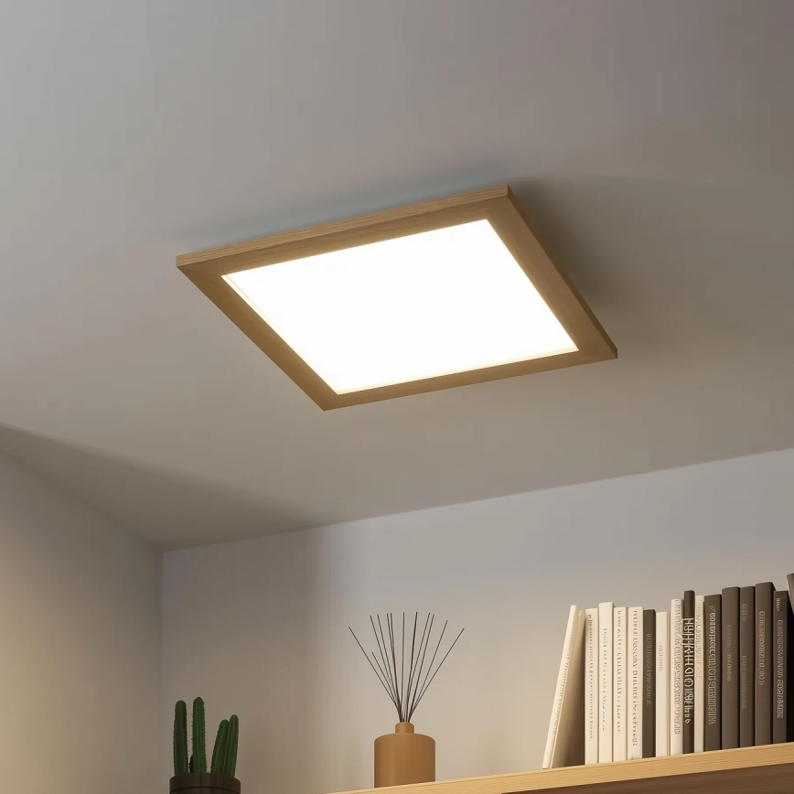 Eglo 75643 - LED plafon CALEMAR LED/19W/230V 4000K 43,7x43,7 cm dąb