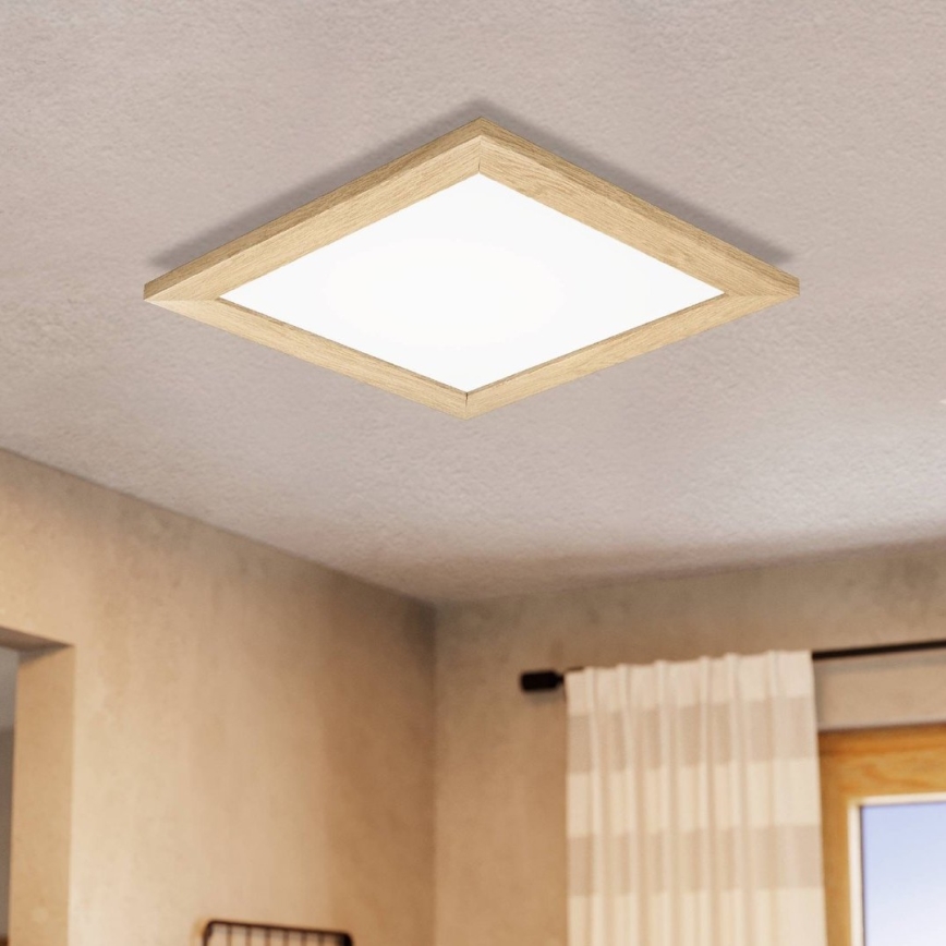 Eglo 75643 - LED Plafon CALEMAR LED/19W/230V 4000K 43,7x 43,7 cm brązowy