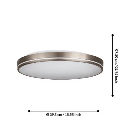 Eglo - LED Ściemnialny plafon LED/22W/230V 3000-6500K + pilot