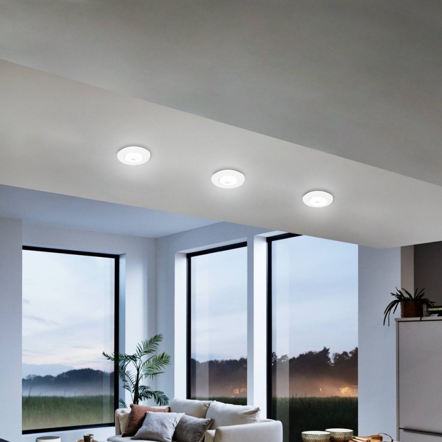 Eglo 75763 - ZESTAW 3x LED Oprawa wpuszczana ZUJAR LED/3,4W/230V biała