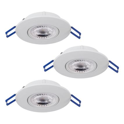 Eglo 75763 - ZESTAW 3x LED Oprawa wpuszczana ZUJAR LED/3,4W/230V biała