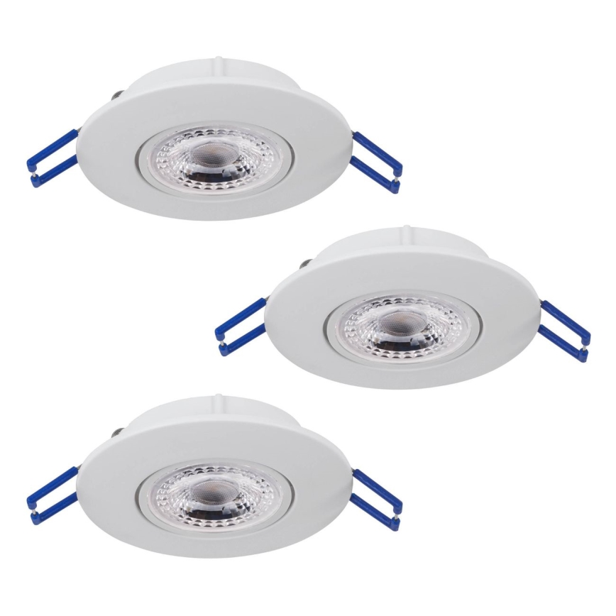 Eglo 75763 - ZESTAW 3x LED Oprawa wpuszczana ZUJAR LED/3,4W/230V biała