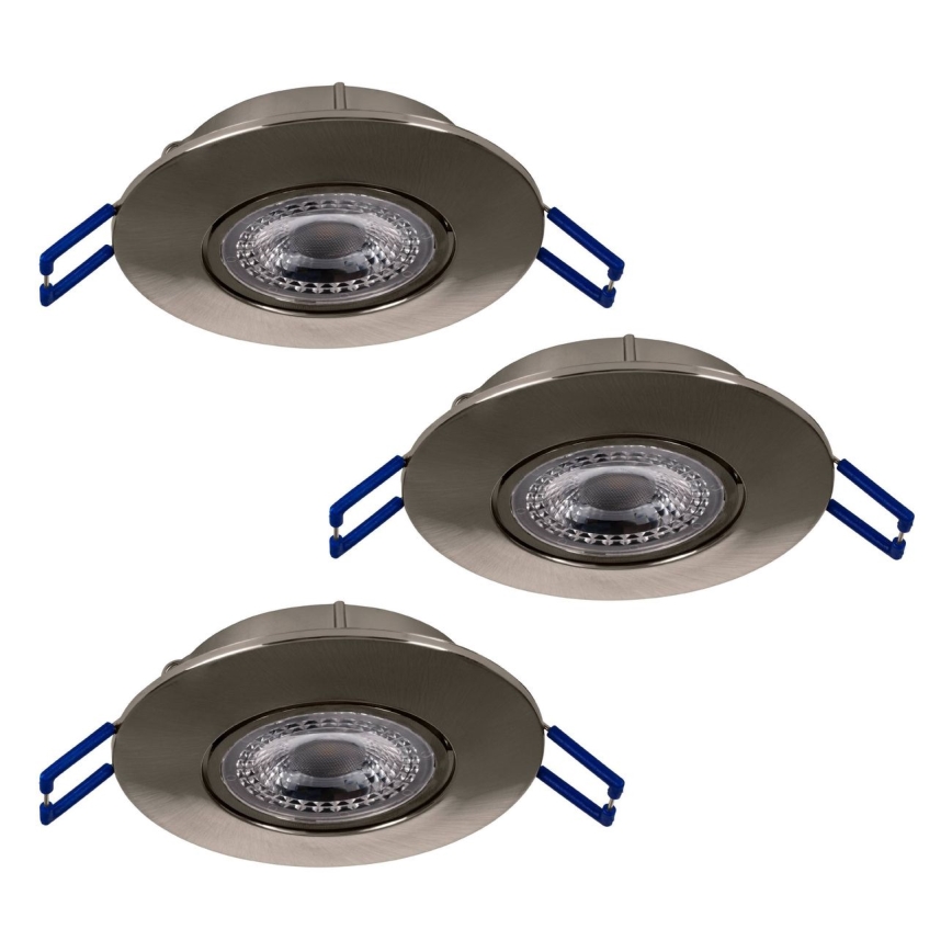 Eglo 75765 - ZESTAW 3x LED Oprawa wpuszczana ZUJAR LED/3,4W/230V matowy chrom