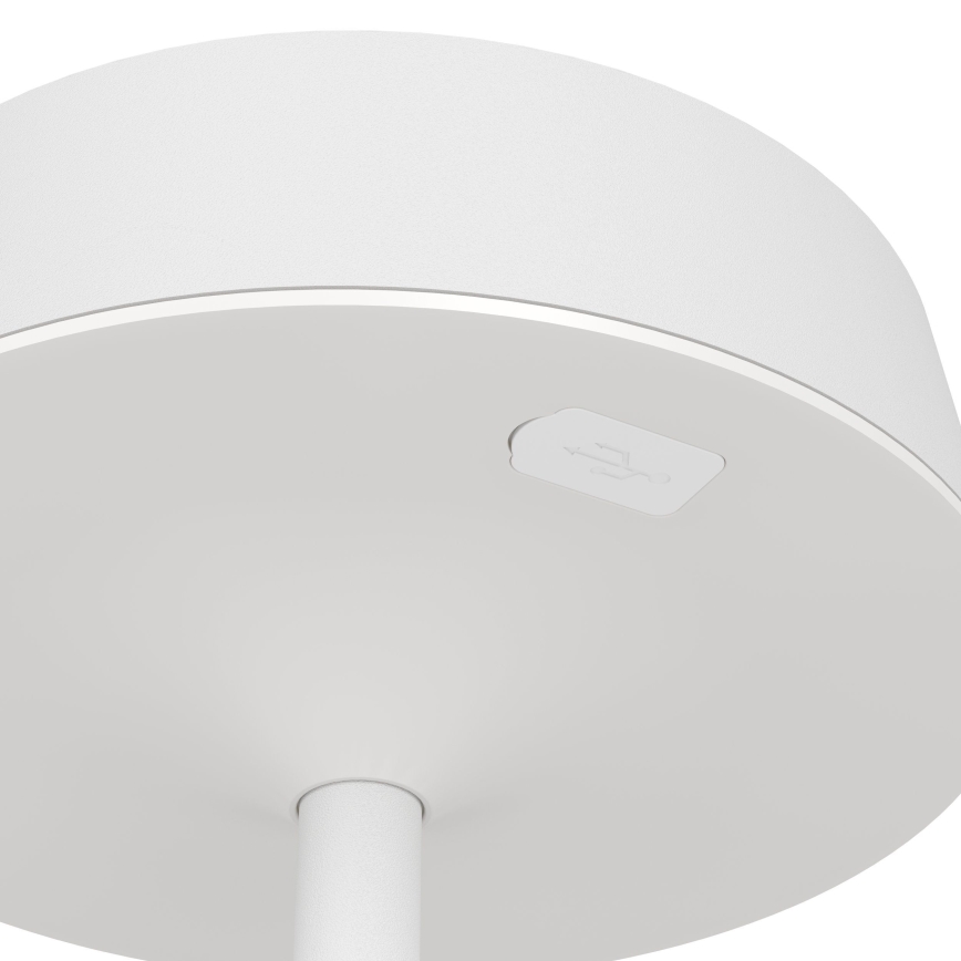 Eglo - ściemniana, dotykowa lampa stołowa LED z ładowaniem solarnym, 3W/5V, 3000–6000K, 1800 mAh, IP44, biała