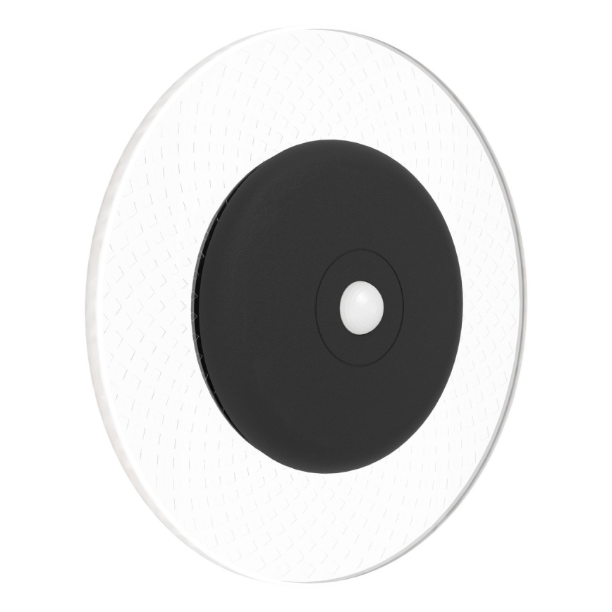 Eglo - LED RGBW ściemnialna ładowalna oprawa ścienna z czujnikiem ruchu i zmierzchu LED/5V 2000 mAh czarna + pilot