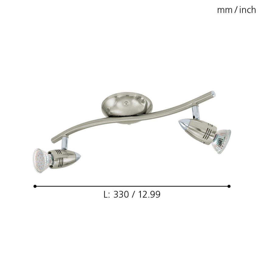Eglo 78023 - LED Oświetlenie punktowe MAGNUM 2xGU10/3W/230V 3000K matowy chrom