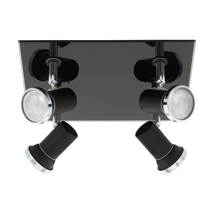 Eglo 780428 - LED Oświetlenie łazienkowe punktowe BABILONE 4xGU10/3W/230V IP44 czarny