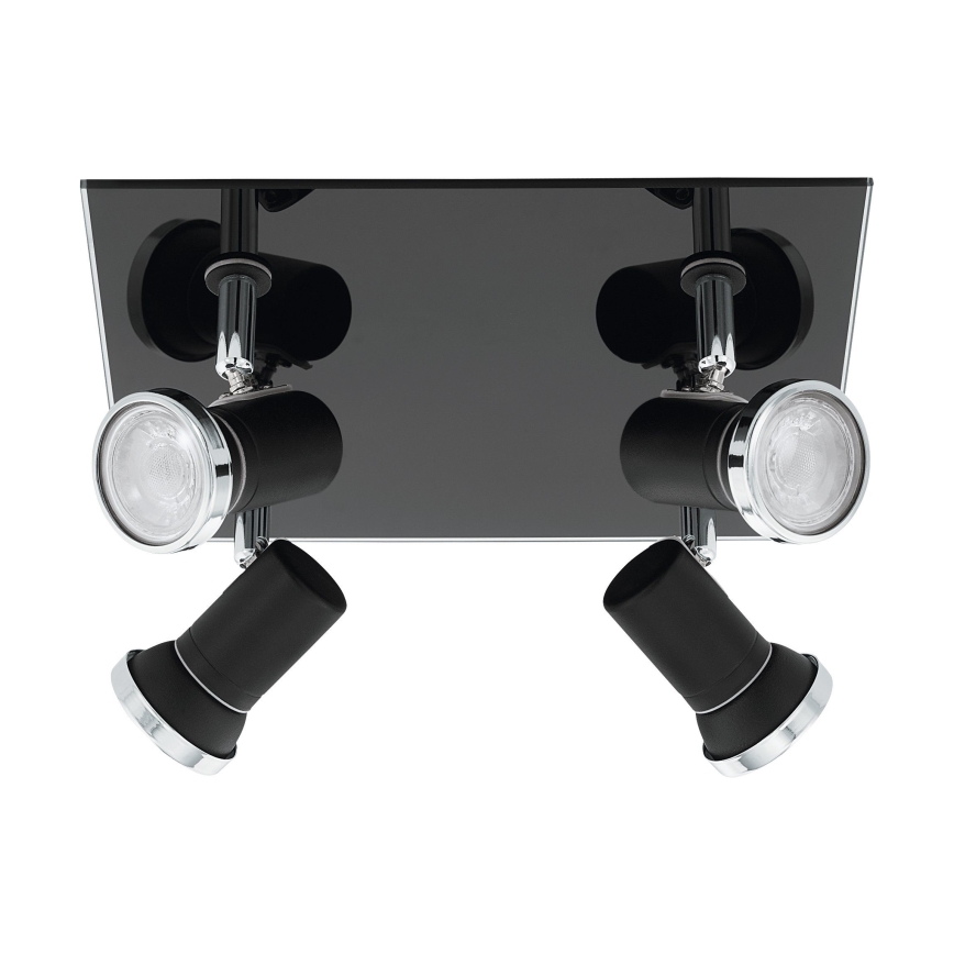 Eglo 780428 - LED Oświetlenie łazienkowe punktowe BABILONE 4xGU10/3W/230V IP44 czarny