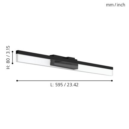 Eglo 780432 - LED Łazienkowe oświetlenie lustra YANGUAS LED/11W/230V 3000K 59,5 cm IP44