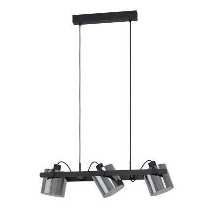 Eglo 780478 - Żyrandol na lince CALERINO 3xE27/40W/230V czarny