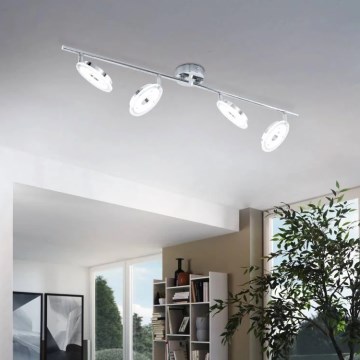 Eglo 78684 - Oprawa punktowa LED DORNES 4xLED/4,5W/230V chrom błyszczący