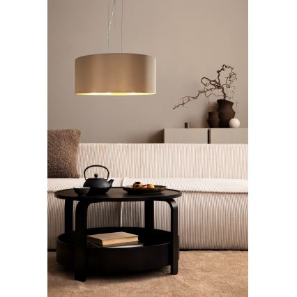 Eglo 78693 - Żyrandol na lince MASERLO 3xE27/60W/230V śr. 53 cm beżowy/miedź