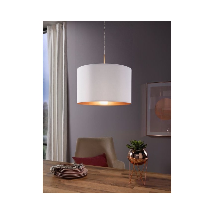 Eglo 78695 - Żyrandol na lince PASTERI 1xE27/60W/230V biały