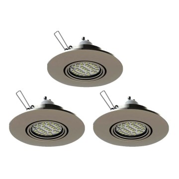 Eglo 78705 - ZESTAW 3x LED Oprawa wpuszczana PENETO 1xGU10/3,3W/230V matowy chrom