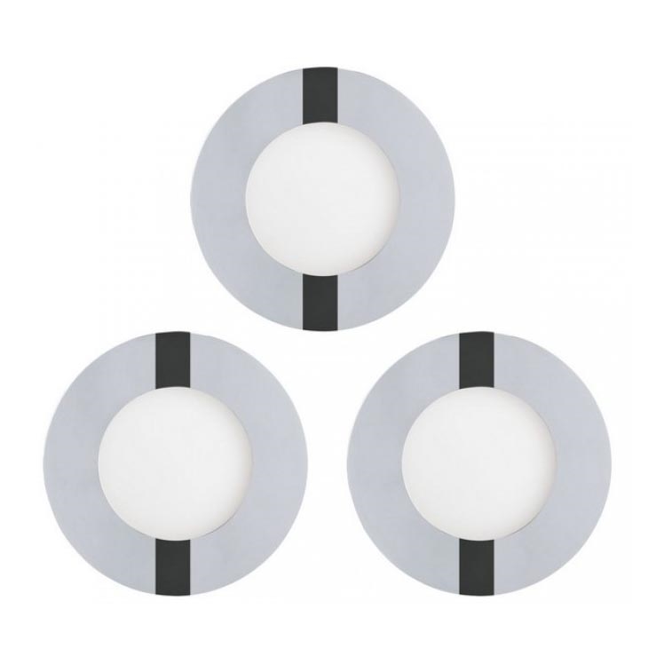 Eglo 78733 - ZESTAW 3x LED Łazienkowa oprawa wpuszczana FUEVA 1xLED/2,7W/230V IP44