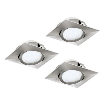 Eglo 78758 - ZESTAW 3x LED Oprawa wpuszczana PINEDA LED/6W/230V